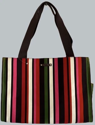 KATE SPADE NY Multiusos Rectangular Grande Lona Rayas Bolsa/Tote de Pañales  Foto 1 de 4