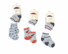 Pack of 3 Luxury Patterned Cotton Rich Socks by Nursery Time - Newborn