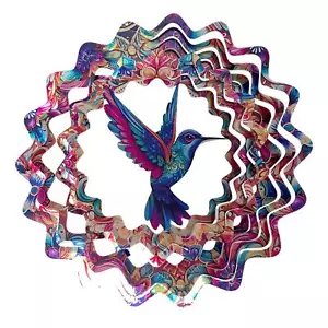Vibrant Hummingbird Wind Spinner – Whimsical Garden & Outdoor Yard Décor - Picture 1 of 7