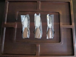 Shanik Rectangle Charcuterie Acacia Wooden Cheese Board Cheeseboard Set New - Picture 1 of 9