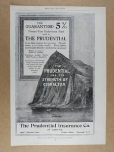 1898 Prudential Insurance 20 años bono de dotación anuncio impreso vintage - Imagen 1 de 1