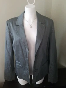 Tex By Max Azria Grey Blazer Sz L - Picture 1 of 4