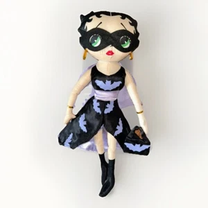 Betty Boop HALLOWEEN Plüschpuppe 15 Zoll Kelly Toy Fledermäuse lila schwarze Maske 2003 - Bild 1 von 7