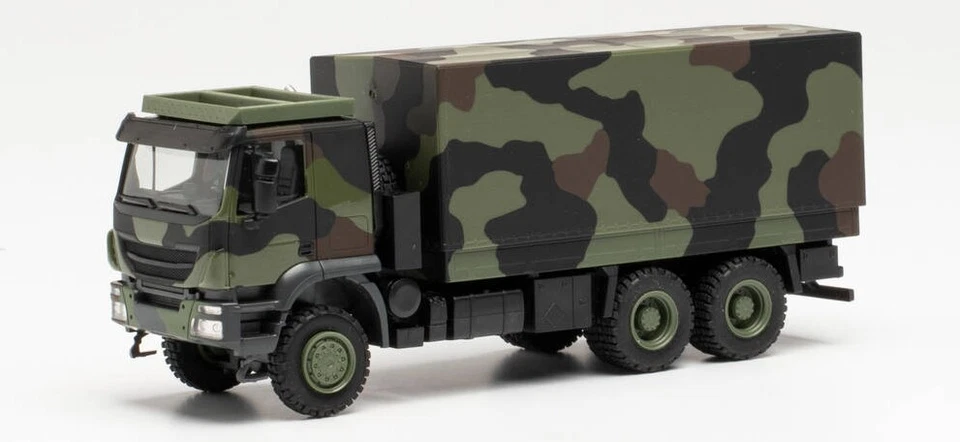 Herpa 746786 - Camion militaire Iveco Trakker 6x6 "Plateau Bache" - HO (1:87) - Photo 1/1
