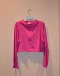 90 Degree By Reflex Women's Magenta Partial Zip Crop Hoodie Jacket Size Med $68 - Picture 1 of 5