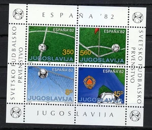 Jugoslawien 1982 postfrisch Block 20 Sc 1571 1982 FIFA WM, Spanien .Fußball ** - Bild 1 von 2