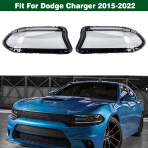 Left Right Headlight Lamp Lens Shell Cover Lampshade For Dodge Charger 2015-2022 - Bild 1 von 11