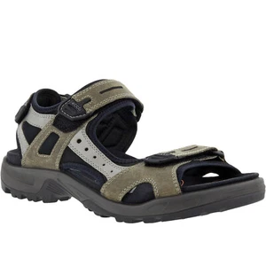ECCO Mens Yuctan Summer Adjustable Outdoor Walking Sandals - Vetiver/Wild Dove - Picture 1 of 4