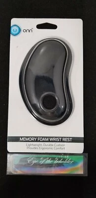 Onn Memory Foam Wrist Rest for use with Mouse (mouse not included) - Black NEW - Image 1 of 2