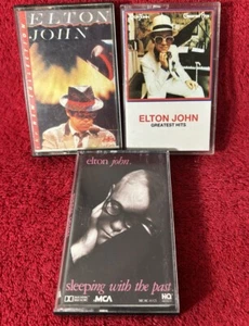 3 cassette Lot Elton John Greatest Hits New Collection Sleeping with the Past - Picture 1 of 4