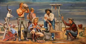 Before the Fencing of Delta County : Lloyd Goff : Archival Quality Art Print - Picture 1 of 2