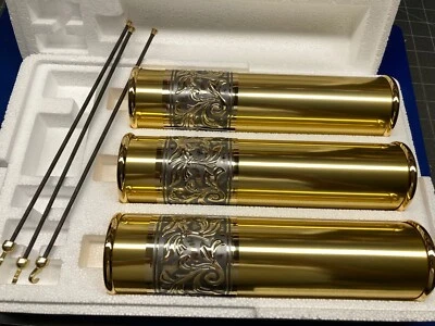 Howard Miller Grandfather Clock Weight Shell Set of 3 with Fancy Embossed Band