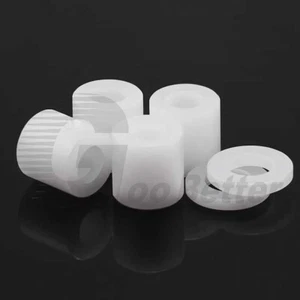 White POM Plastic Standoff Spacers ID 6mm 8mm 10mm Round Bushing Sleeve Washers - Picture 1 of 5