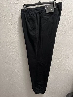 Calça masculina INC tinta preta tamanho XXL estilo jogger pull-on. Frete grátis - Imagem 1 de 4