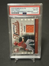 2009 Mike Trout Donruss Elite Throwback Threads Game Worn Jersey RC /250 PSA 8