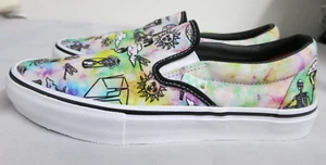 Vans Shroom Doom Batik Skelette Totenköpfe Schrift PopCush Slipper Schuhe Größe 10 - Bild 1 von 10