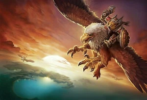 World of Warcraft Dwarven Gryphon Rider Giclee Poster Print 16x24 LIMITED 150 - Picture 1 of 3