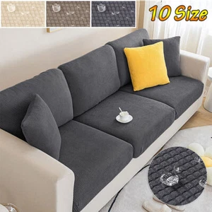 1x Waterproof Sofa Seat Cushion Covers Furniture Protector with Elastic Bottom - Picture 1 of 16
