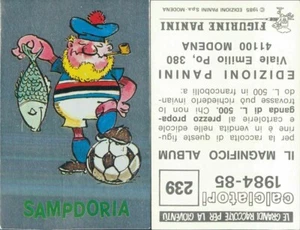 SAMPDORIA, MASCOTTE - N.239 - FIGURINA CALCIATORI PANINI 1984/85 - new/edicola - Foto 1 di 1
