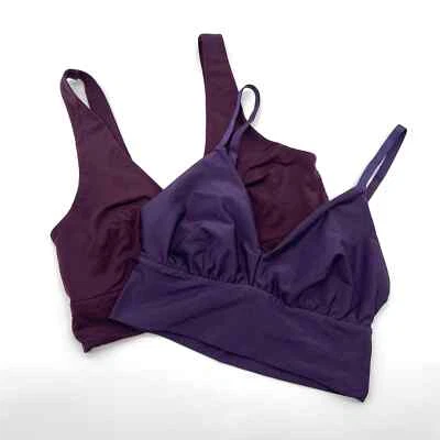 COMMANDO Bralettes Womens Small Purple Set of 2 Butter Comfy Long line Bralette - Image 1 of 4