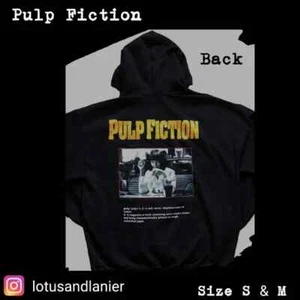 Sudadera con capucha negra Pulp Fiction talla pequeña y mediana - Imagen 1 de 5