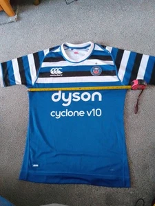 Canterbury Bath Rugby Short Sleeve Shirt Size Large Dyson v8 Cyclone V10 - Picture 1 of 5