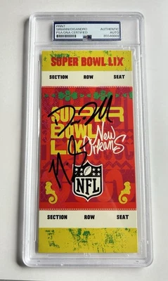 Nick Sirianni & Dom Disandro Signed Super Bowl LIX 59 Replica Ticket PSA/DNA - Image 1 of 3