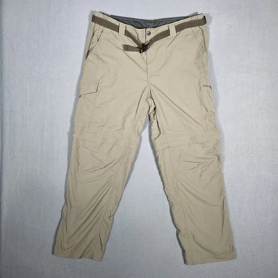 Pantalones convertibles Columbia Silver Ridge Cargo para hombre 38x30 tostados con cinturón omni tono Foto 1 de 4