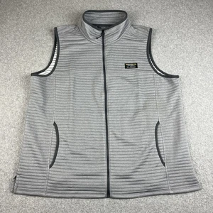 LL Bean Airlight Vest Womens 1X Plus Gray Full Zip Ribbed Outdoors Lightweight - Picture 1 of 9