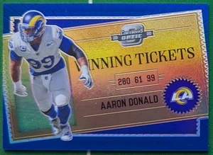 Boletos ganadores Contenders Optic Aaron Donald 2020 azules/99 Los Angeles Rams - Imagen 1 de 2