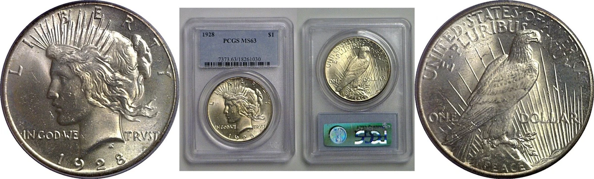 MS 63 Graded 1928 Year Peace Dollars (1921-1935) for sale | eBay