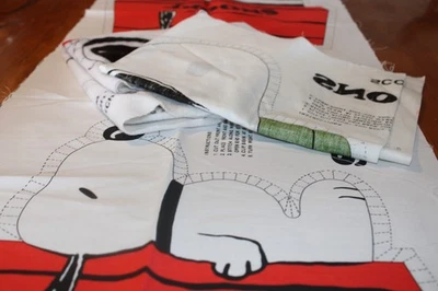 Snoopy Cut Out & Sew Snoopy Scout Snoopy Dog House Snoopy Fleece 3 Panels NOS - Image 1 of 4