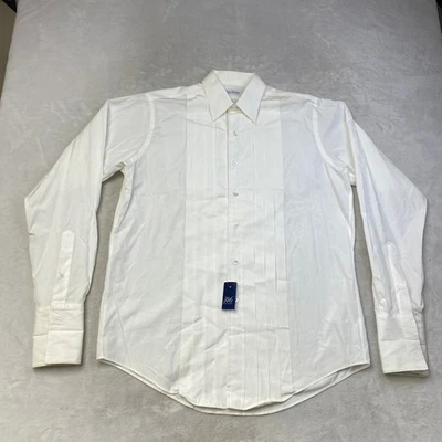 Camisa de vestir Brooks Brothers para hombre blanca manga larga plisada frontal 15,5 36 Foto 1 de 4