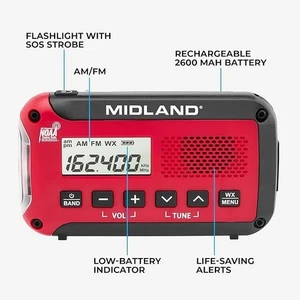 Midland ER10VP Emergency Weather Radio and AM/FM Receiver - New Sealed Box - Picture 1 of 7