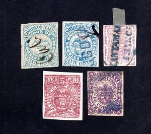 Colombia 1866-1902 group of stamps Mi#40+184B+47x-48x MH/used CV=21$ - Picture 1 of 2