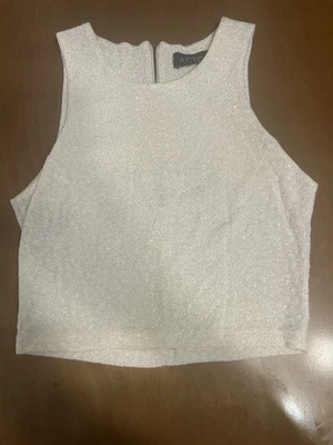ASTR Sleeveless Cropped Sparkle Tank Top - Image 1 of 4