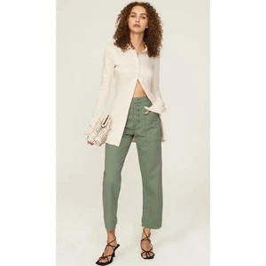 Pistola Tammy Green High Rise Button Fly Pants Size 25 - Picture 1 of 8