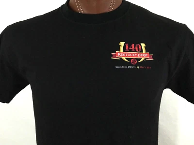 140th Kentucky Derby T Shirt Men's M 2014 Black Graphic 100% Cotton - Image 1 of 2