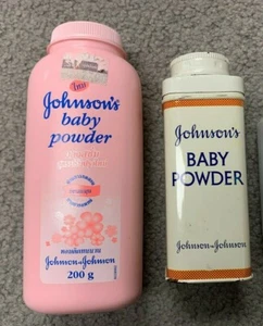 Vintage 2 X Johnson's Baby Powder 4 oz & 200g containers--All have powder - Picture 1 of 6