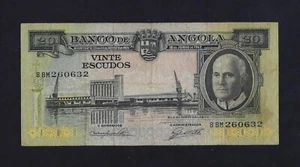 Portugal Portuguese Angola 20 ESCUDOS 1962 P-92 VF - Picture 1 of 2