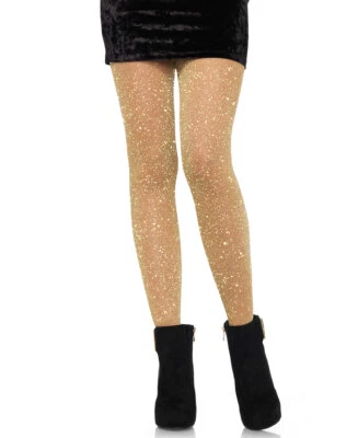 Meia-calça Lurex transparente nova em folha Leg Avenue 7130 - Imagem 1 de 2