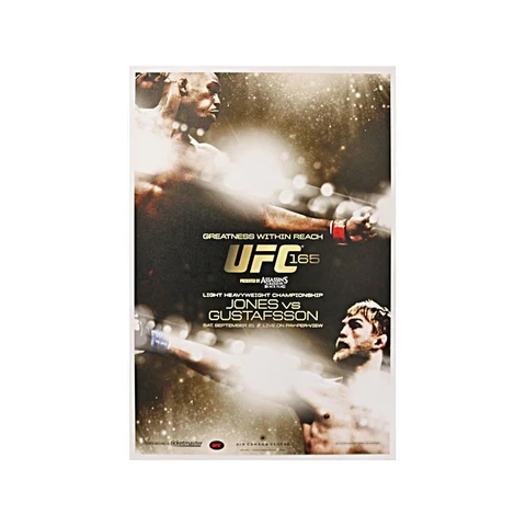 UFC 165: Jones vs Gustafsson Replica Event Poster on 18x26 Stretched Canvas Cover