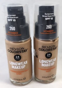 Revlon Colorstay Makeup Liquid Foundation Pump Combination/Oily #260 Light Honey - Picture 1 of 5