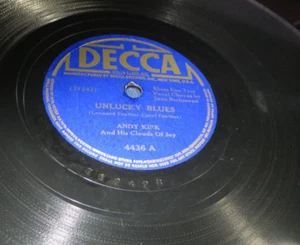 78RPM Decca 4436 Andy Kirk - Unlucky Blues / Ride On, Ride On, überdurchschnittlich EX- - Bild 1 von 7