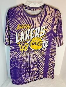 Los Angeles Lakers Shirt Adult Large Purple Tie Dye '48 NBA Basketball - Picture 1 of 6