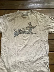 AKOO BRAND Men's T Shirt Beige Front Graphic Size 5x - Picture 1 of 4