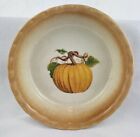 Nantucket Pumpkin Fall Ceramic Dish Mini Pie Quiche Tart Ring Keys Change 5 1/2"