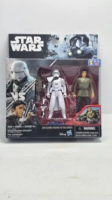 Paquete de 2 figuras Star Wars First Order Snowtrooper Officer vs Poe Dameron 3,75" Foto 1 de 4