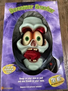 Screamer Greeter By GEMMY Halloween Screams, Talks, Lights Up And Drops Jaw New - Picture 1 of 5