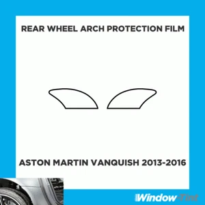 For Aston Martin Vanquish 13-16 CLEAR Rear Wheel Arch Protection Film PPF - Picture 1 of 2
